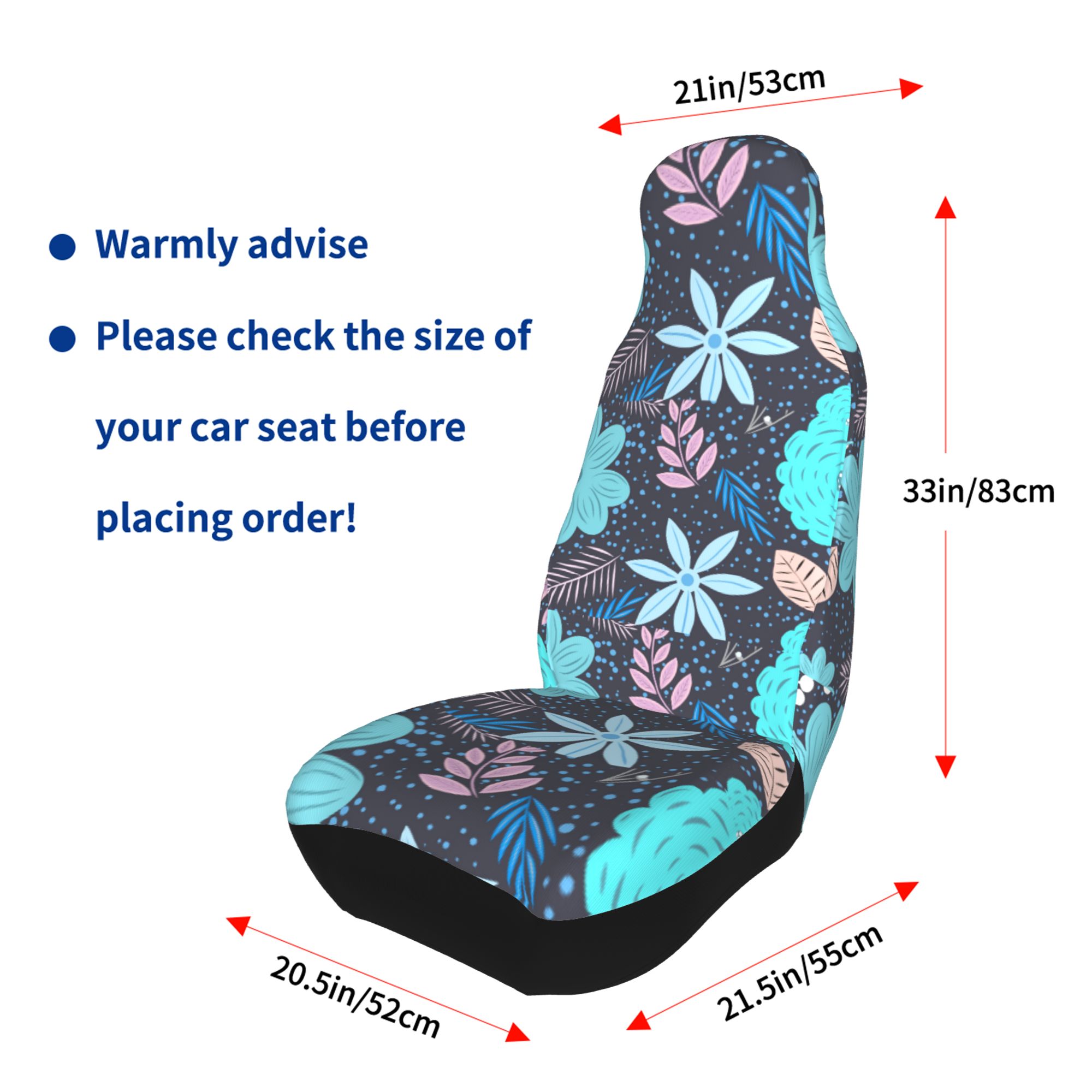 ZICANCN Car Seat Cover Flowers Texture Design Car Front Seat Covers Protectors ， Automotive Seat Covers for Cars Trucks Suv