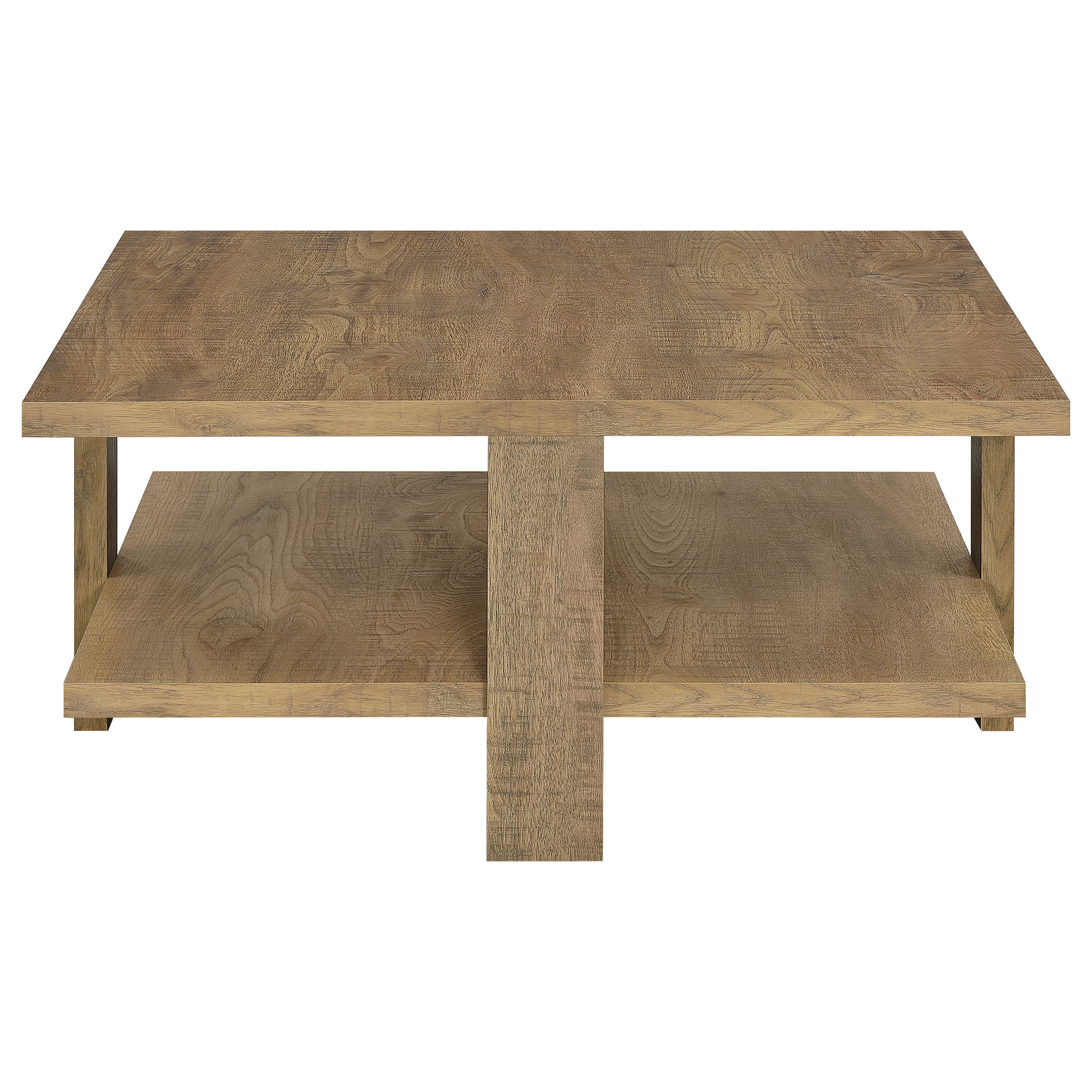 Dawn Square Engineered Wood Coffee Table With Shelf Mango-707718