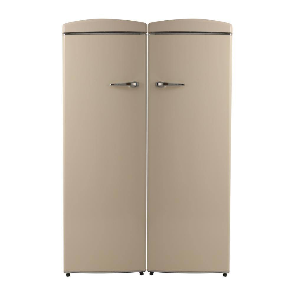 Equator 11.2 cu ft Retro Refrigerator-Freezer Set in Cream FF830C + RR1100C