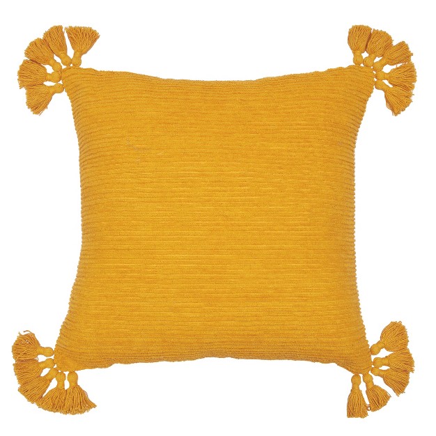 X 22 quot Newport Ochre Textured Throw Pillow