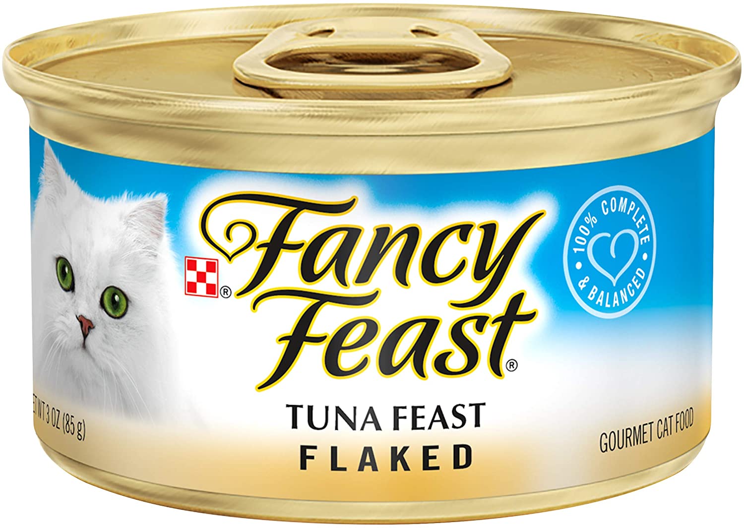 Purina Fancy Feast Wet Cat Food， Flaked Tuna Feast - (24) 3 oz. Cans