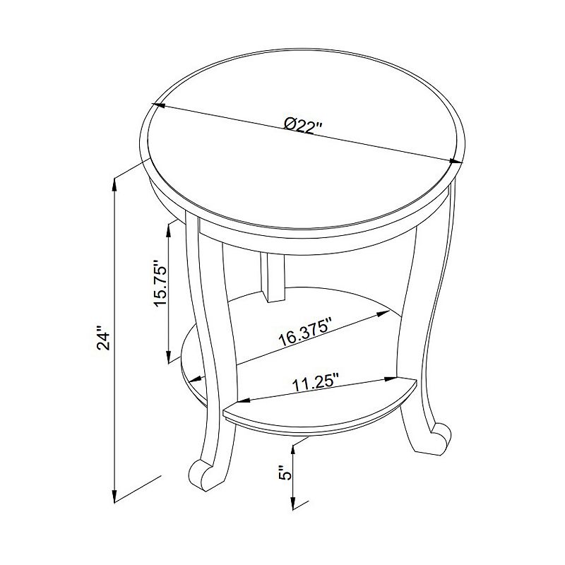 Linon Aubert Accent Side Table