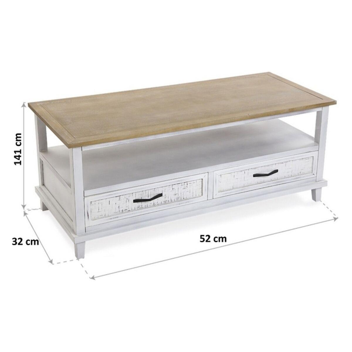 Tv table with drawers versa kanken mdf wood (50 x 49，5 x 120 cm)