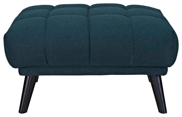 Stella Blue Upholstered Fabric Ottoman   Midcentury   Footstools And Ottomans   by V.S.D Furniture  Houzz