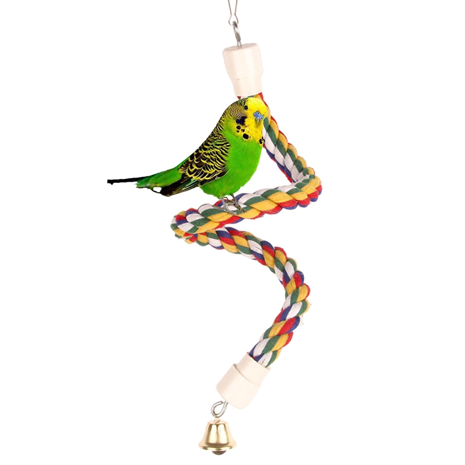 Bendable Bird Rope Perch Chew Perches Parrot Climbing Rope for Budgie Canary 19.69inch