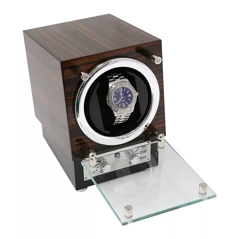 Bey-Berk Ebony Burlwood Watch Winder