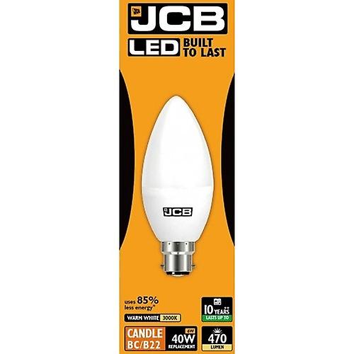 JCB LED Candle 470lm Opal 6w Light Bulb B22 2700k