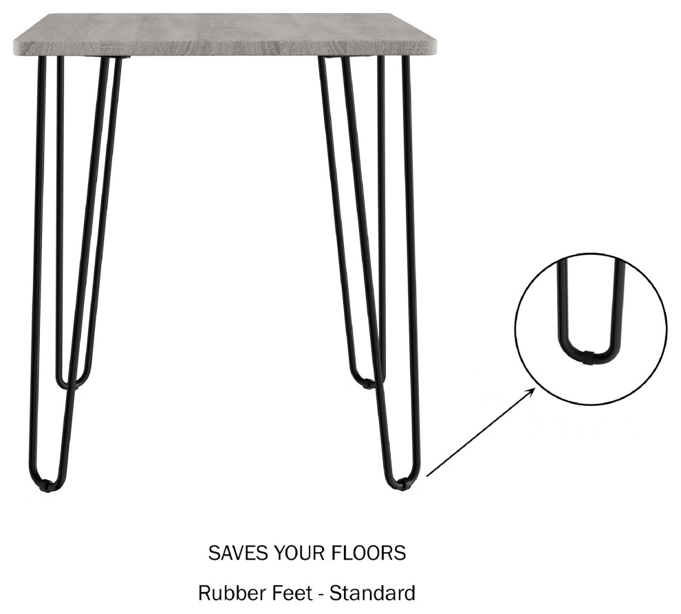 End Table With Hairpin Legs Modern Industrial Style Accent Furniture   Industrial   Side Tables And End Tables   by Trademark Global  Houzz