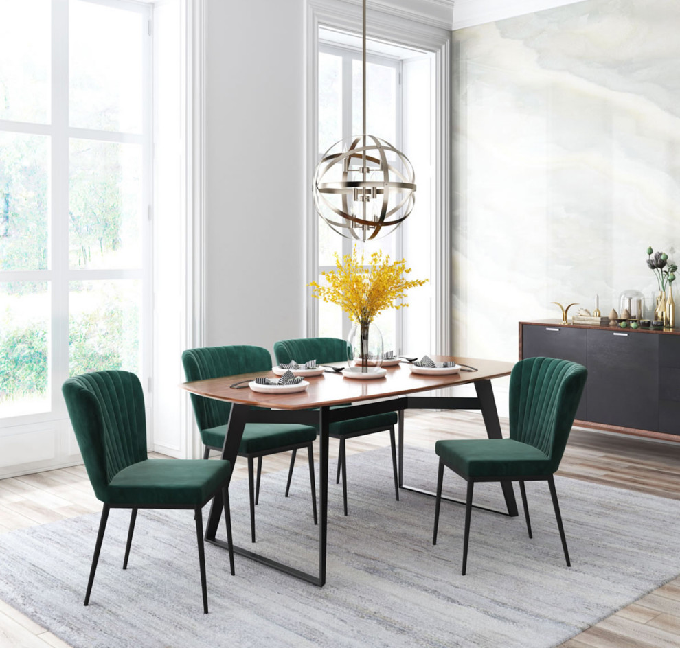 Contemporary Uphostered Tufted Dining Chair   Midcentury   Dining Chairs   by Plush Pod Decor  Houzz