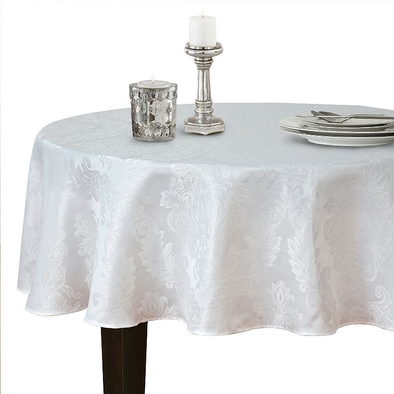 Elrene Home Fashions Barcelona Jacquard Damask Round Tablecloth