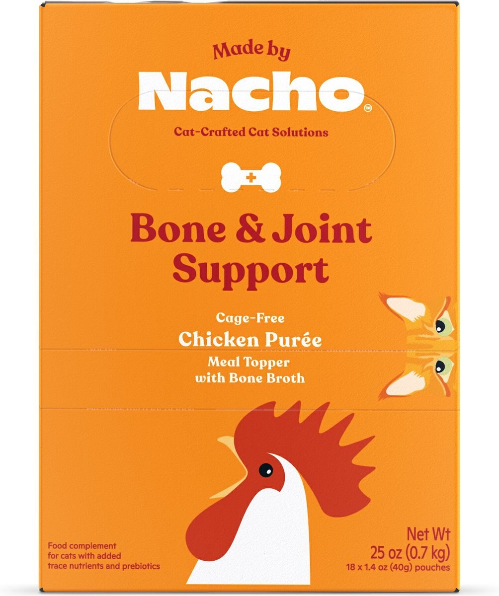 Made by Nacho Bone and Joint Support Cage-Free Chicken Puree with Bone Broth Wet Cat Food Topper