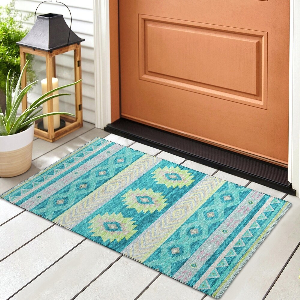 Indoor/ Outdoor Sonora Global Medallions Washable Rug