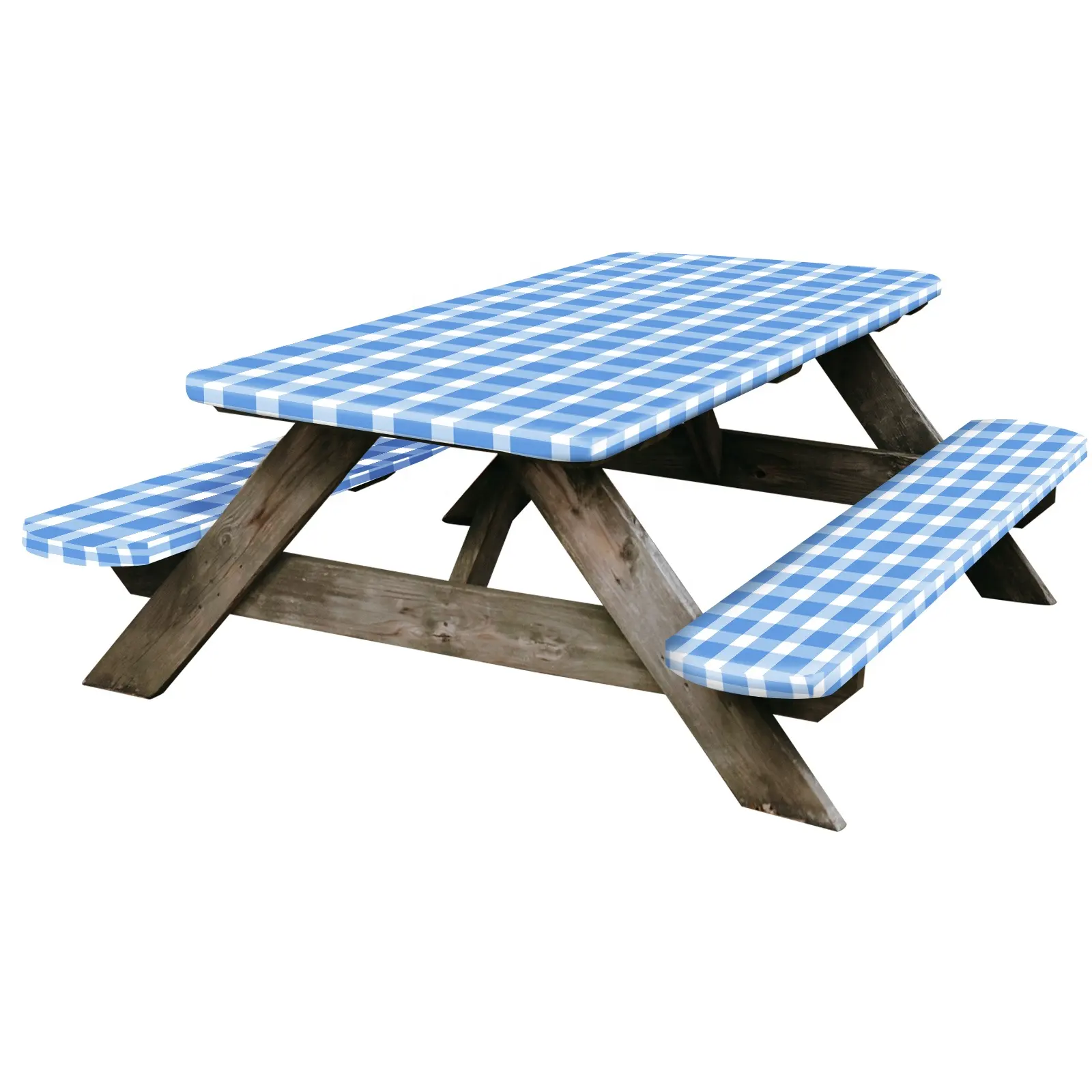 DE0408 Tablecloth and Seat Covers for Party and Outdoor Picnic Table Bench Cover for  RV Camping Accessories