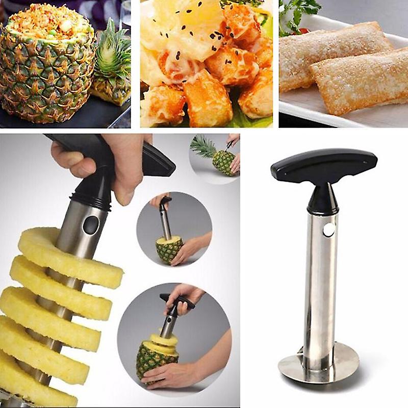 Stainless Steel Pineapple Peeler Cutter Fruit Knife Slicer A Spiral Pineapple Cutting Machine Easy To Use Kitchen Cooking Tools