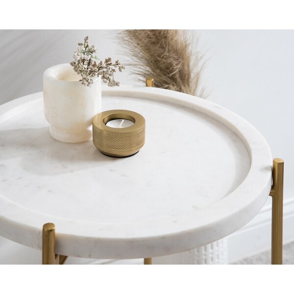 Kate and Laurel Vale Round Side Table