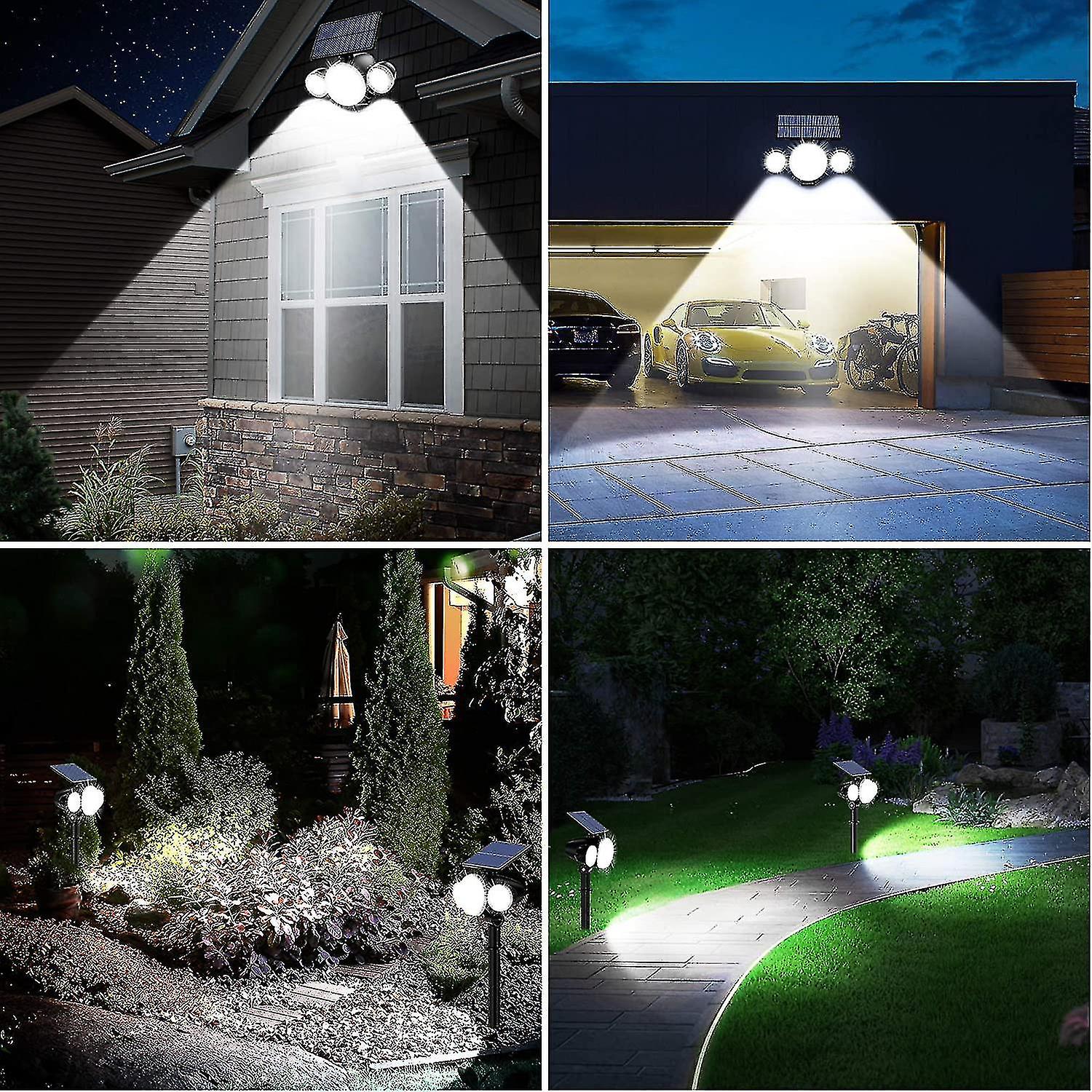 Super Powerful 88led Outdoor Solar Garden Light Waterproof Motion Sensor， 360 Adjustable Wireless Outdoor Solar Spotlight Safety Solar Light