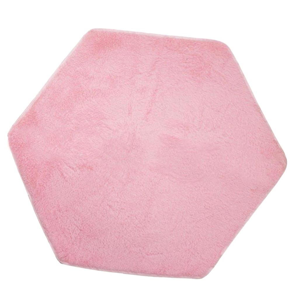 Pink Hexagon Rug Play Mat | Plush Carpet For Princess Tent For Kids Toys For Indoor Or Outdoor, 55.12 .24inch