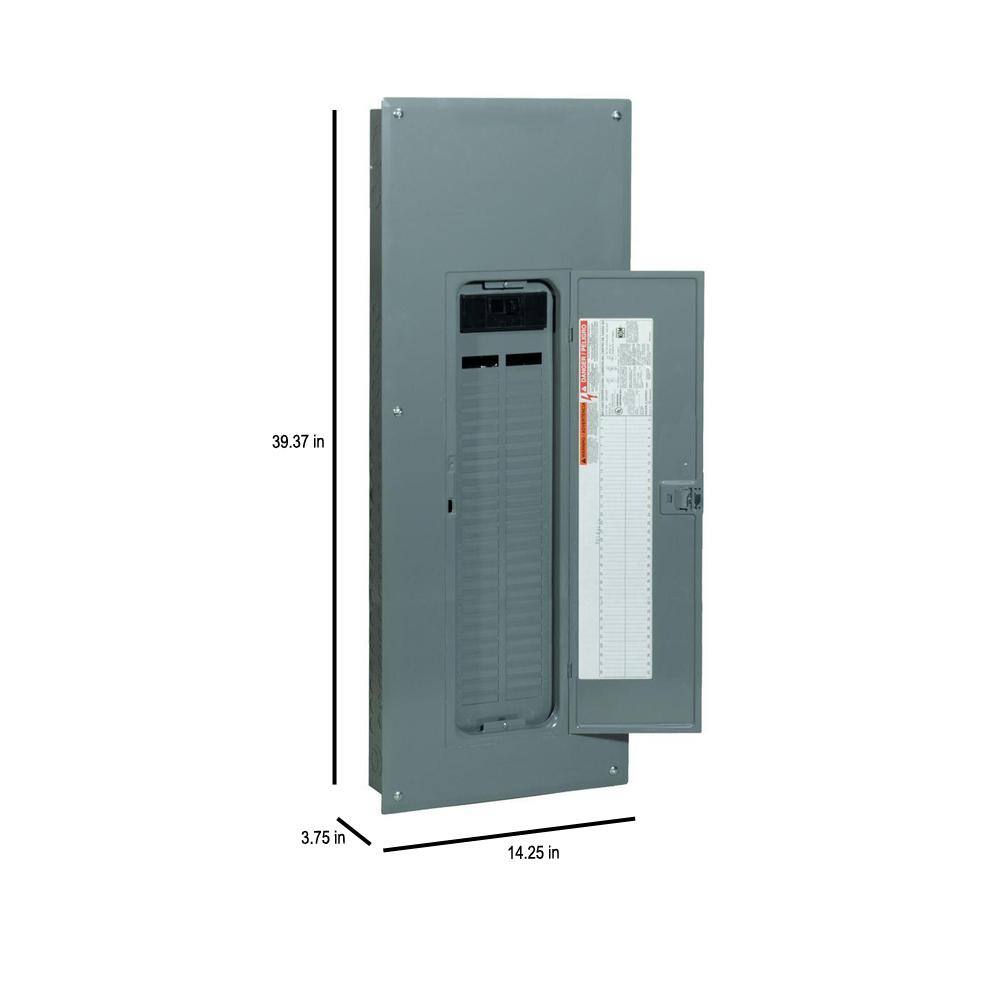 Square D QO 200 Amp 54-Space 64-Circuit Indoor Main Breaker Plug-On Neutral Load Center with Cover QO54M200PC