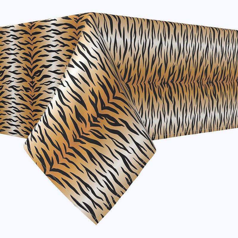 Square Tablecloth， 100% Polyester， 70x70， Tiger Print