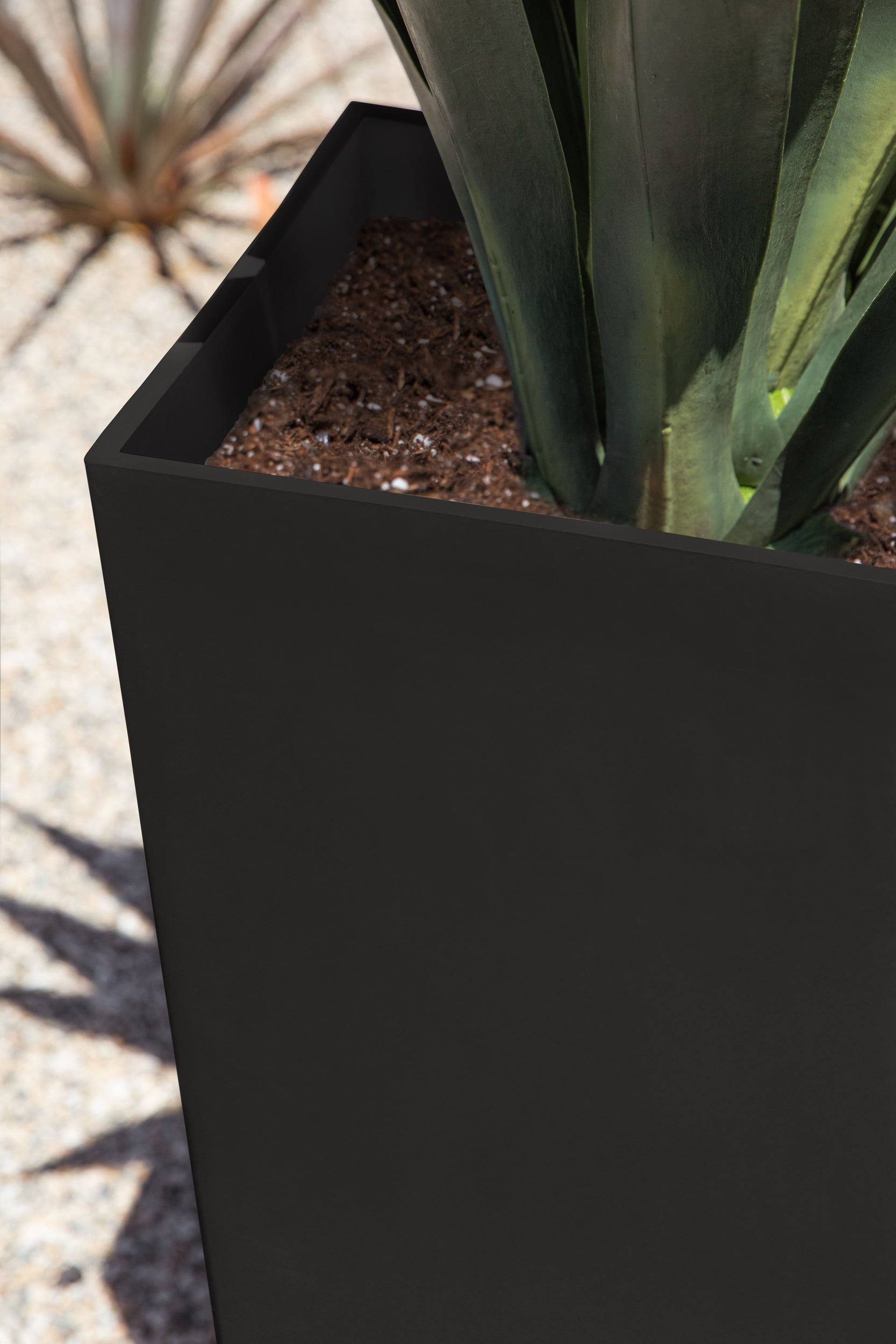 Veradek Midland Square Tall Pot Planter (26" H x 13.75" W - 2 Pack, Black)