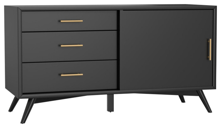 Flynn Small TV Console   Midcentury   Entertainment Centers And Tv Stands   by Alpine Furniture  Inc  Houzz