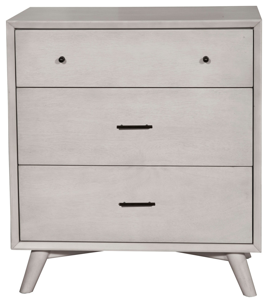 Flynn Mid Century Modern 3 Drawer Small Chest  Gray   Midcentury   Accent Chests And Cabinets   by Kolibri Decor  Houzz