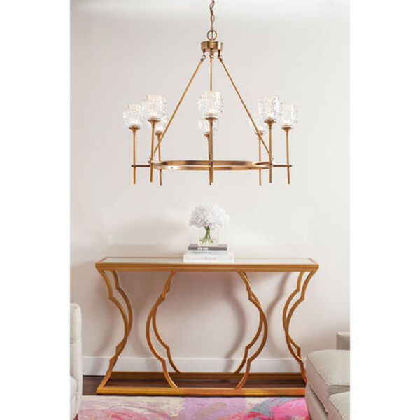 Monroe Antique Gold Leaf Console