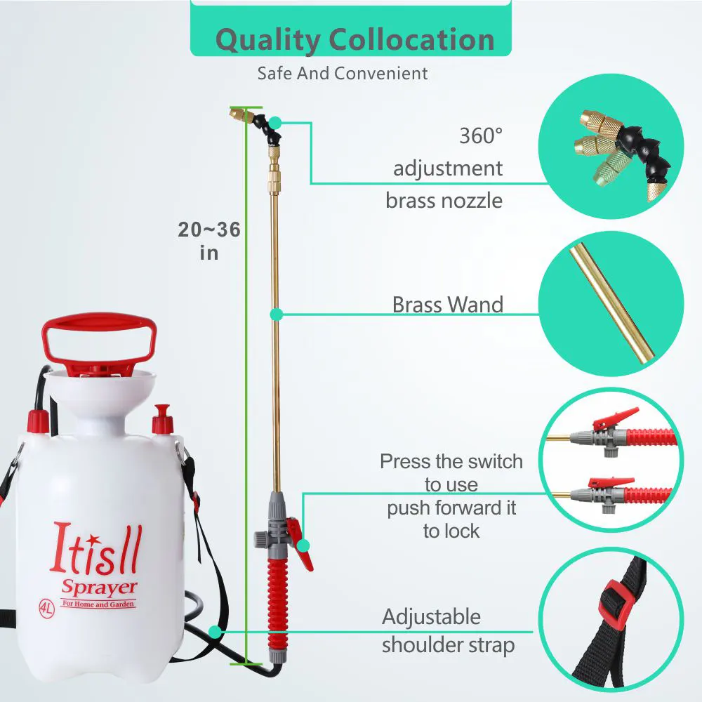 4L custom logo Home Portable Hand Pump Garden Pressure Sprayer garden supplies