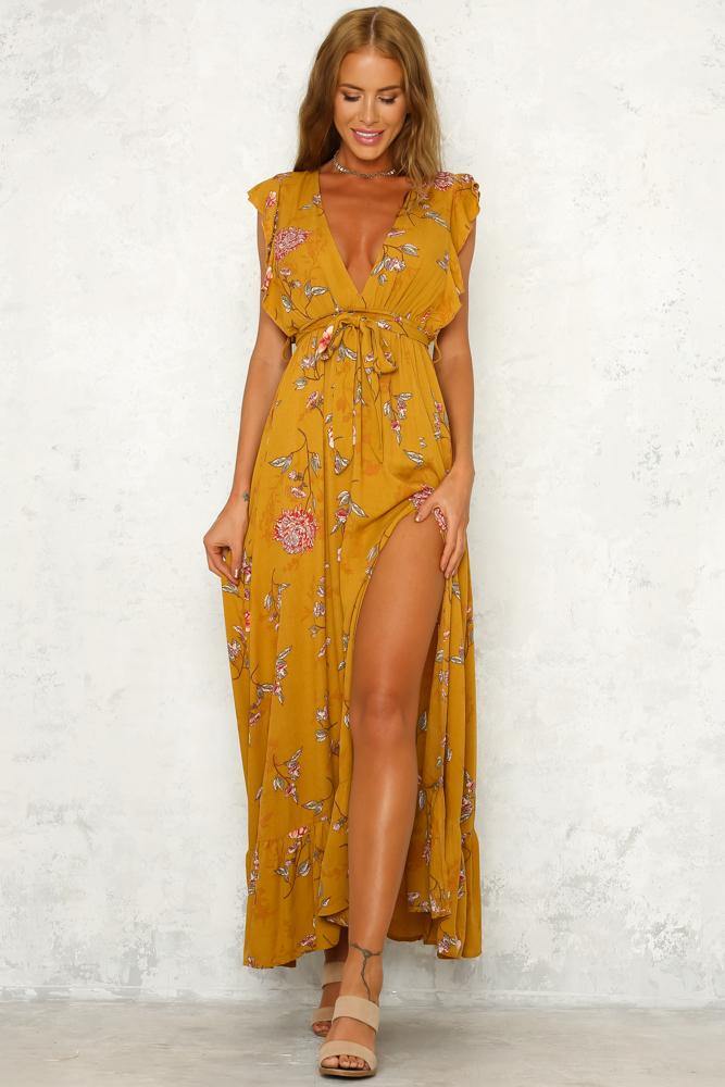 Heart Of Steel Maxi Dress Mustard