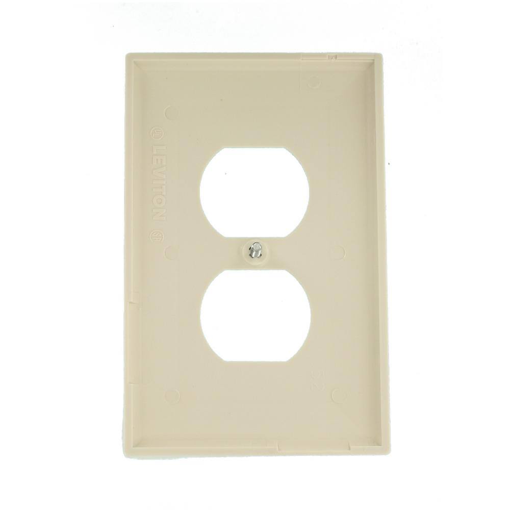 Leviton 1-Gang Midway Duplex Outlet Nylon Wall Plate Light Almond (10-Pack) M56-00PJ8-0TM