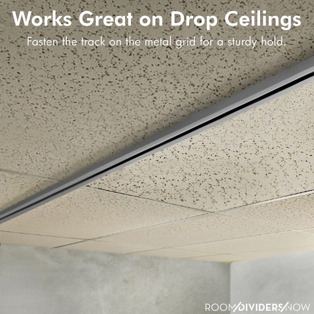 Ceiling Track Room Divider: Ceiling Curtain Track up to 36ft