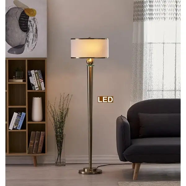 Artiva USA Venetian LED Floor Lamp, 63, Antique Satin Brass