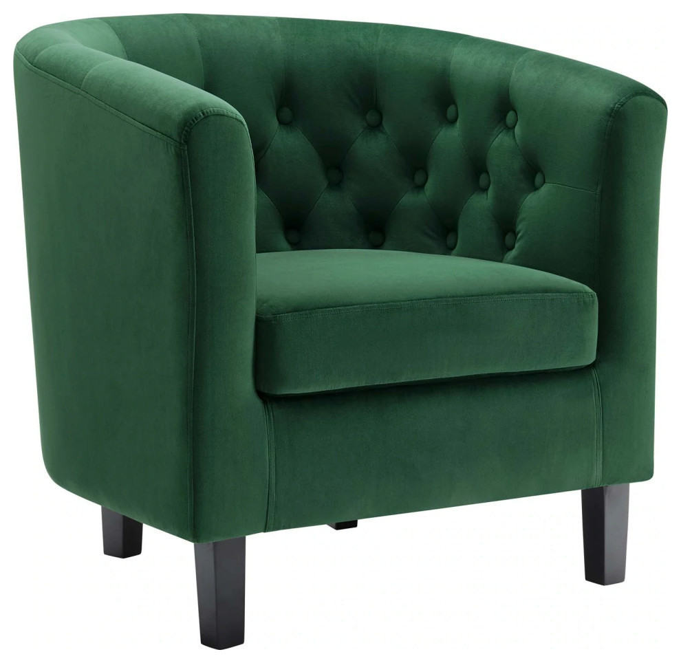 Zoey Emerald Performance Velvet Armchair   Modern   Armchairs And Accent Chairs   by Rustic Home Furniture Deco  Houzz