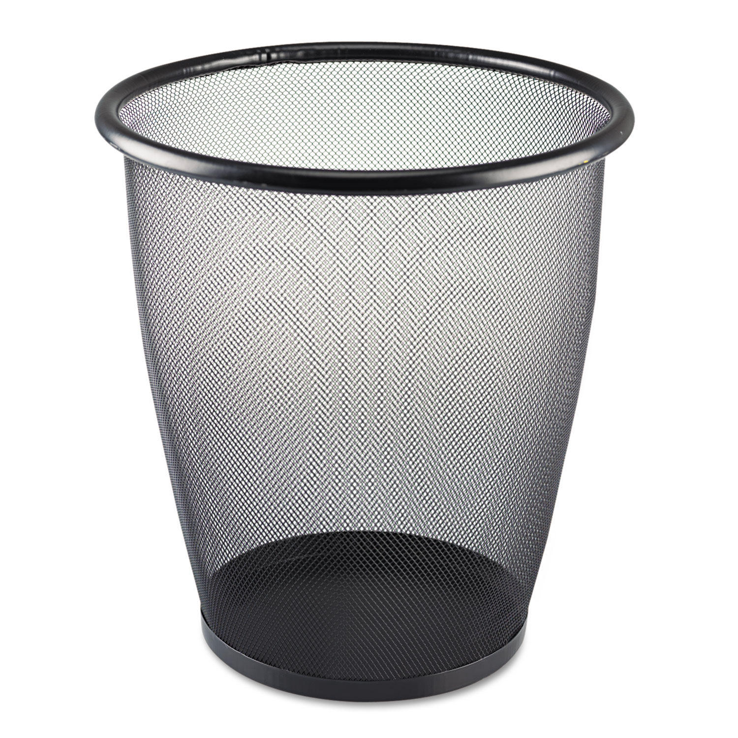 Onyx Round Mesh Wastebaskets by Safcoandreg; SAF9717BL