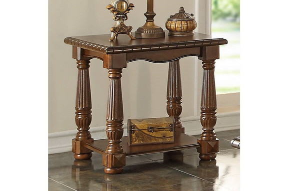 Traditional Formal Look Wooden 1pc End Table Livin...