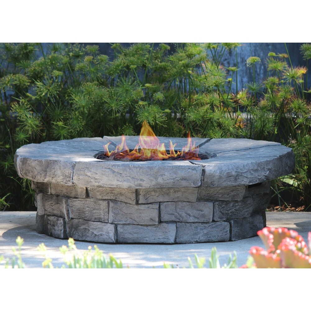 Marbella Cast Stone 40 000 BTU Propane Round Fire Pit Table