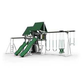 YardCraft Titan White and Green Vinyl Playset TVP-GR