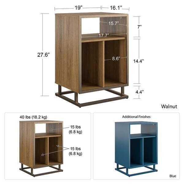 The Novogratz Regal Turntable Stand / End Table