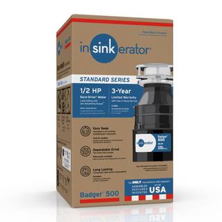 InSinkErator Badger 500 Standard Series 12 HP Continuous Feed Garbage Disposal Badger 500