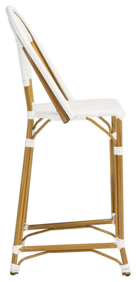 Jose Stackable Bar Stool White   Tropical   Outdoor Bar Stools And Counter Stools   by AED Luxury Home Decor  Houzz