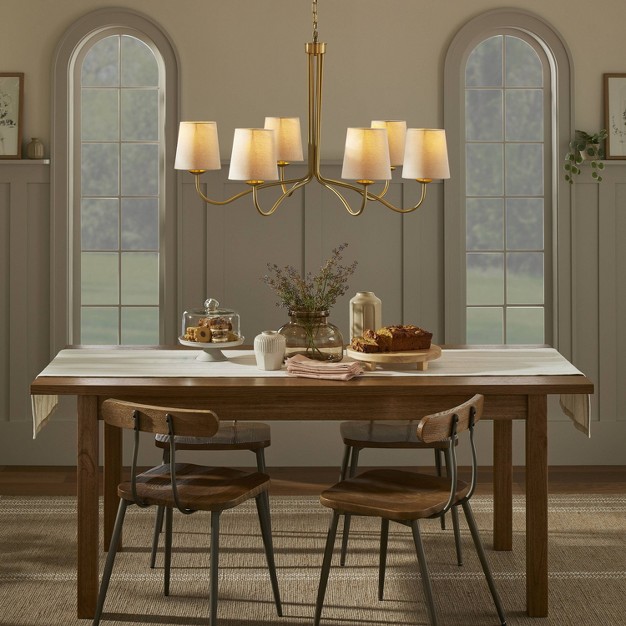 6 arm Candelabra Chandelier Ceiling Light With Magnolia