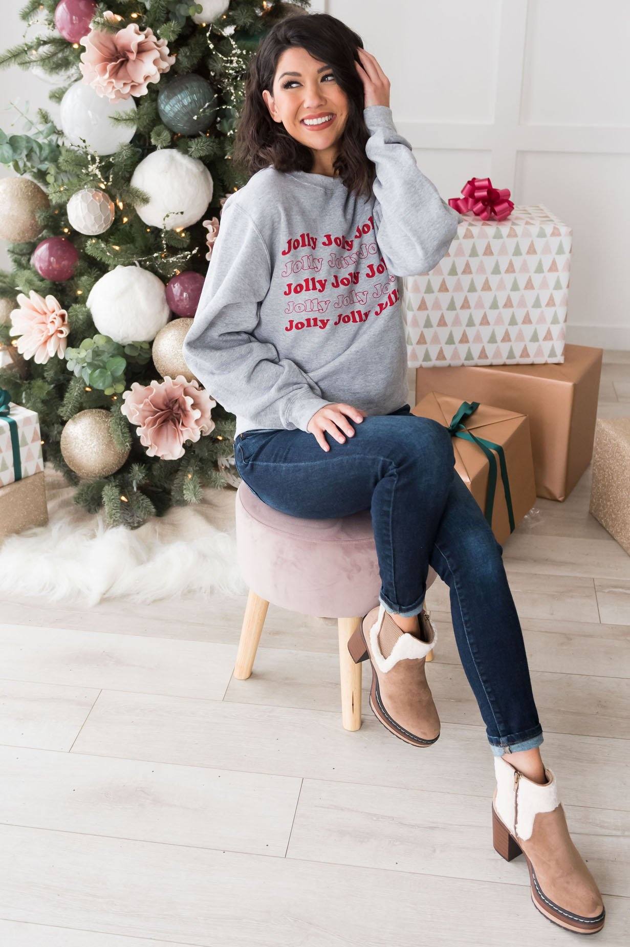 Holly Jolly Modest Sweatshirt