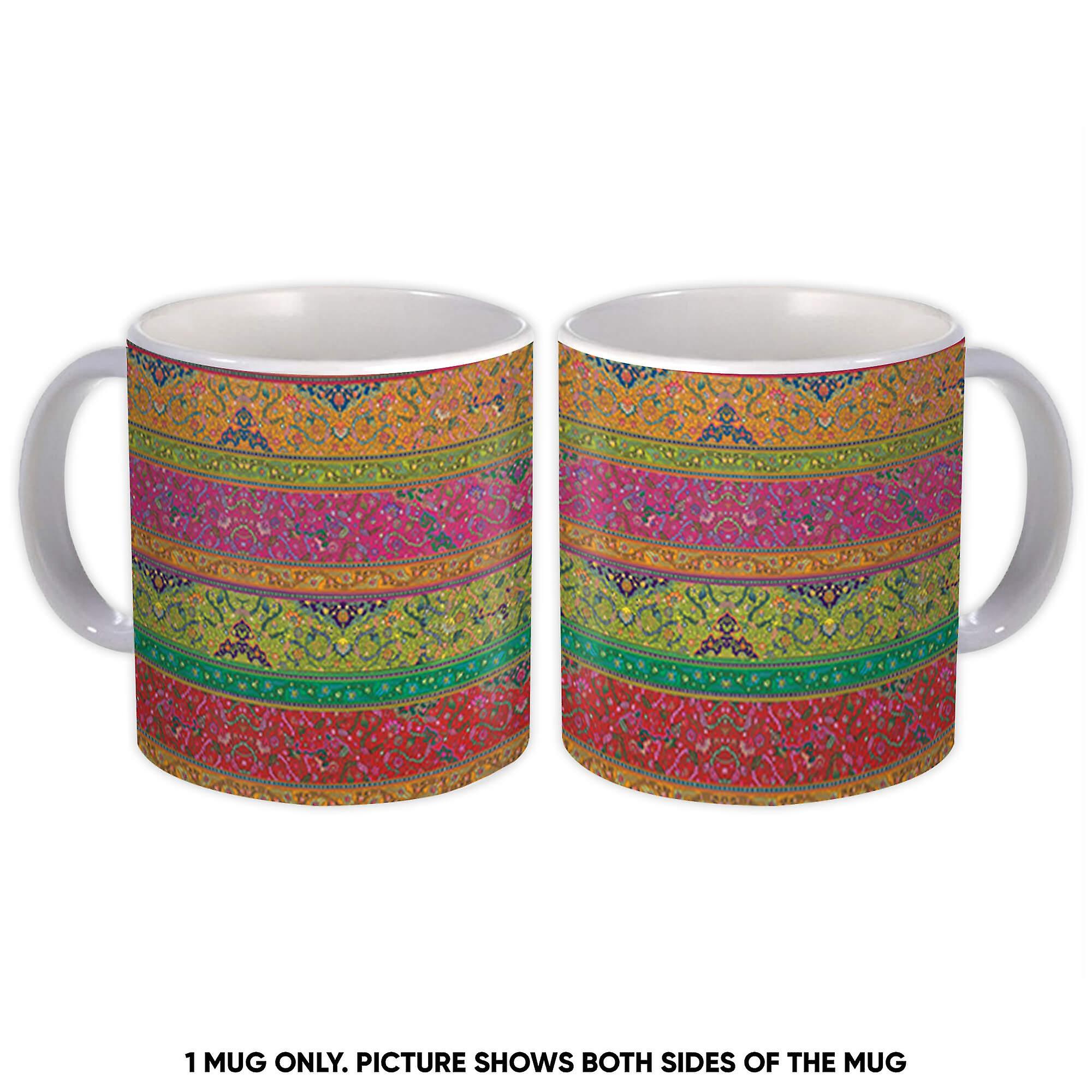 Gift Mug: Oriental Floral Patchwork Seamless