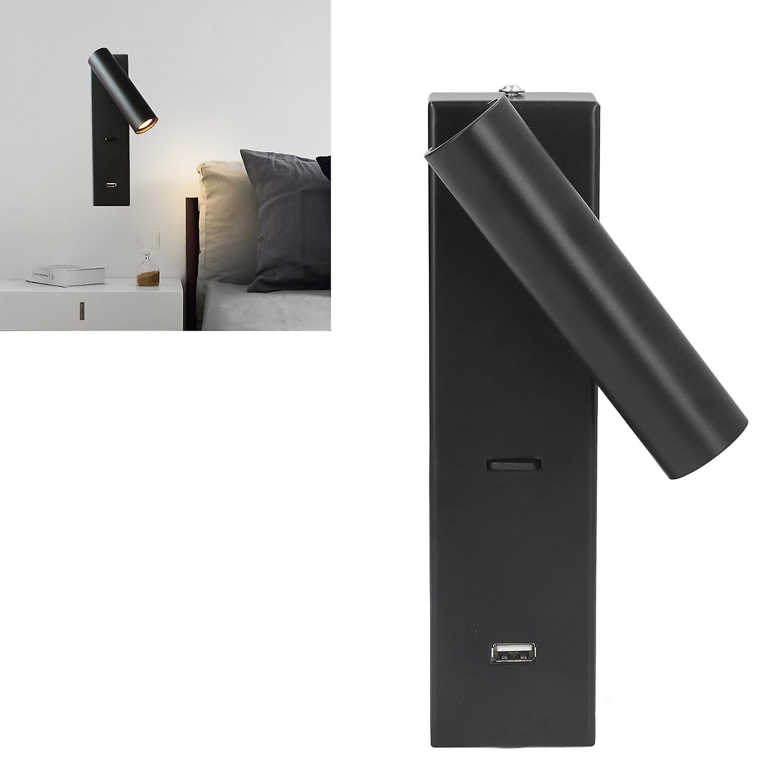 Wall Mounted Reading Light Minimalist Fashion Led Wall Lamp With Switch Usb Port For Indoor Bed