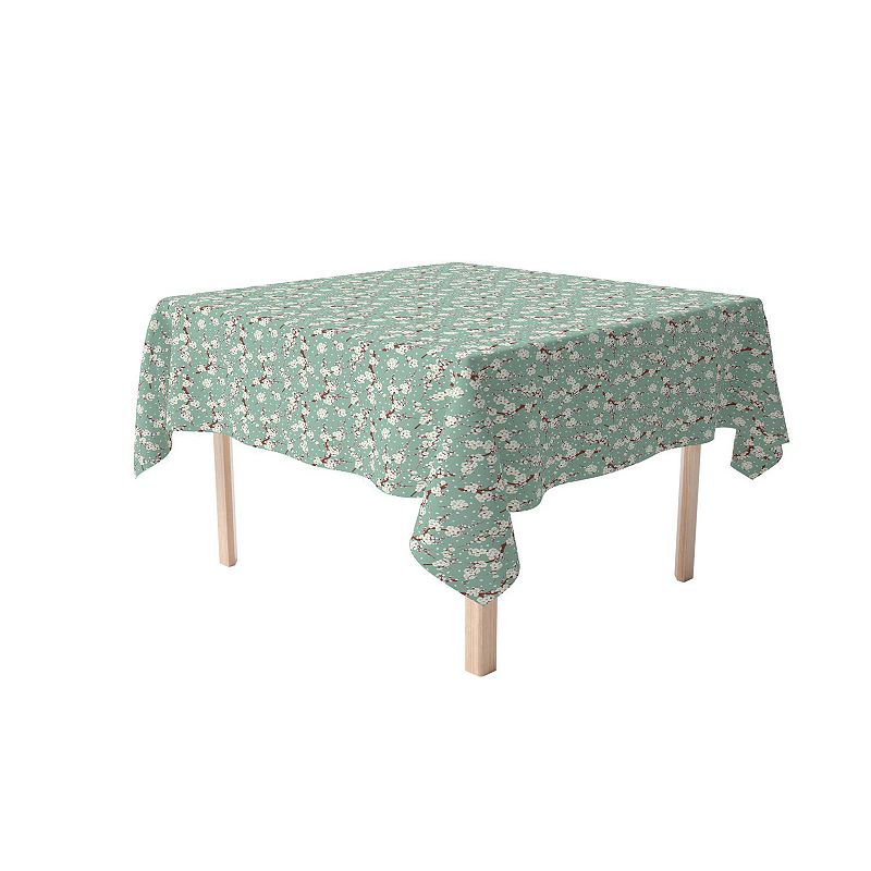 Square Tablecloth， 100% Polyester， 60x60， Chinese Cherry Blossom