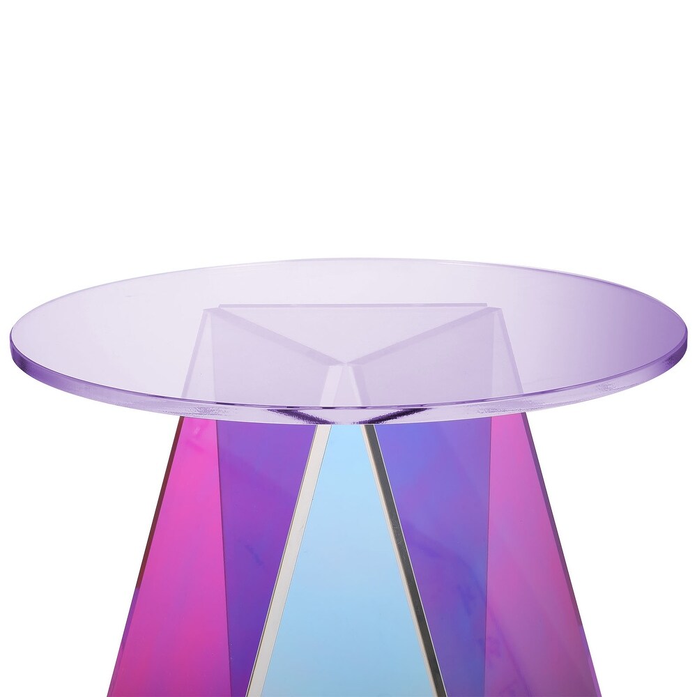 Creative Fully Assembled Acrylic Side Table Round End Table   17.32\