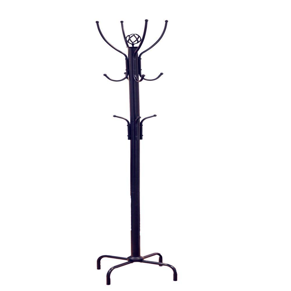 Homecraft Furniture Black 8-Hook Coat Rack CR002