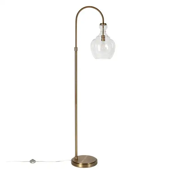 Verona Arc Floor Lamp with Glass Shade