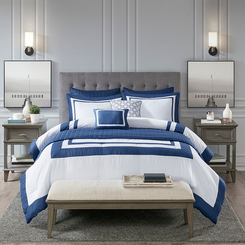 Madison Park Lexington 8-Piece Comforter and Quilt Set Collection