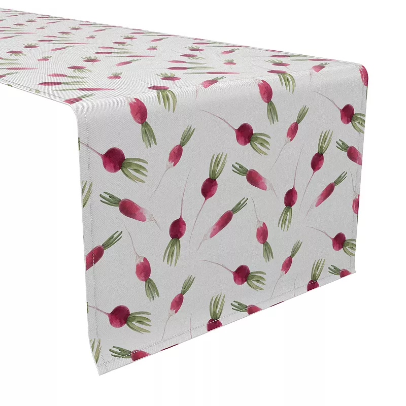 Table Runner， 100% Cotton， 16x108， Radish Garden